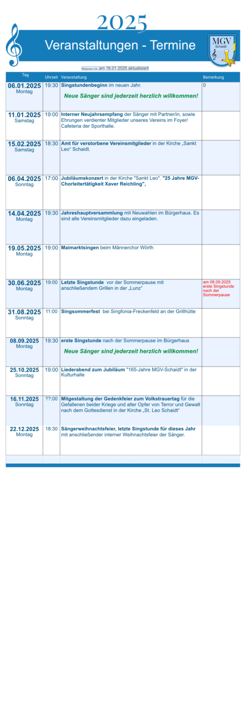 Vereinsmitglieder-Info